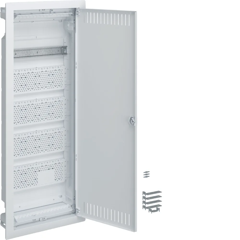Hager VU60NWB Multimedia, volta, UPV, 5-reihig, 1x Hutschiene, 4x Montageplatte, ohne Zubehör