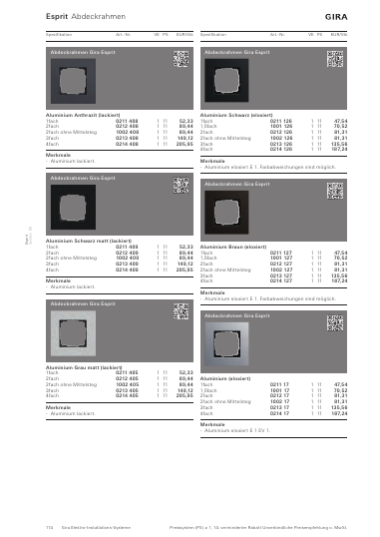 Gira Katalog Deutschland / Österreich 2027/2028, Seite 114