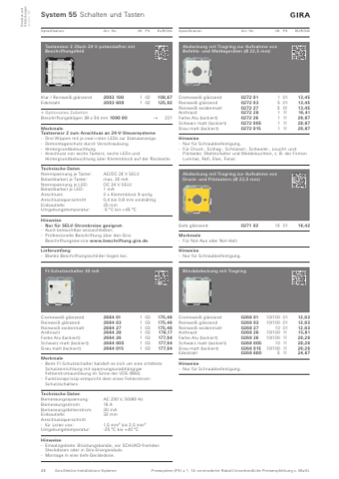 Gira Katalog Deutschland / Österreich 2027/2028, Seite 40