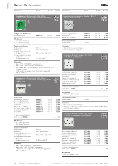 Gira Katalog Deutschland / Österreich 2027/2028, Seite 56