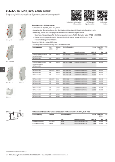 ABB Energie-Verteilungsprodukte  2025/2026, Seite 250
