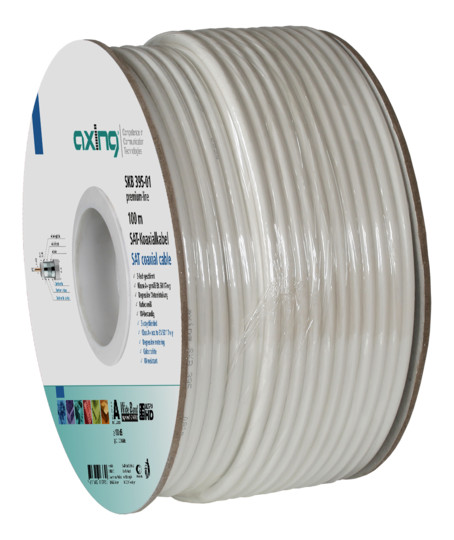 Axing SKB39501 Koaxialkabel 100m Spule 3fach geschirmt