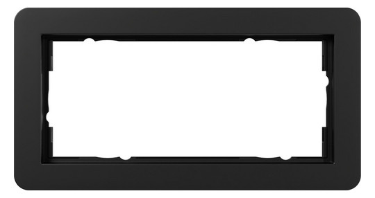 Gira 1002153 Abdeckrahmen 2-fach ohne Mittelsteg Gira E1 schwarz matt