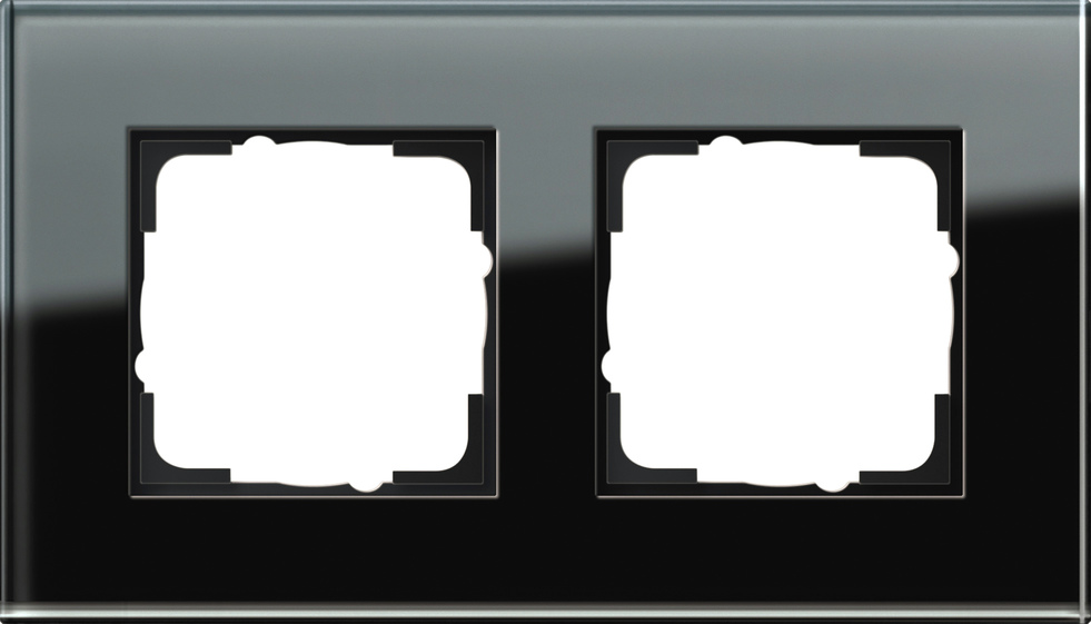 Gira 021205 Abdeckrahmen 2-fach Gira Esprit Glas Schwarz Gira 021205 Abdeckrahmen 2-fach Gira Esprit Glas Schwarz