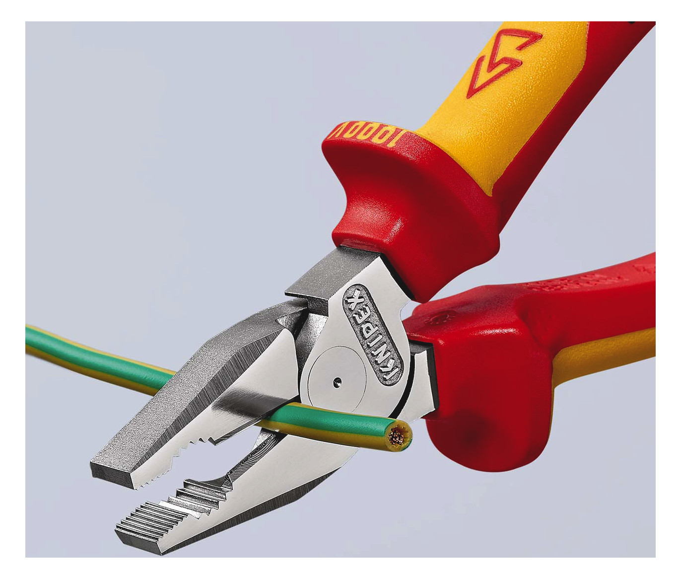 Knipex 0206225 Kraft-Kombizange 225mm verchromt Kunststoffhülle