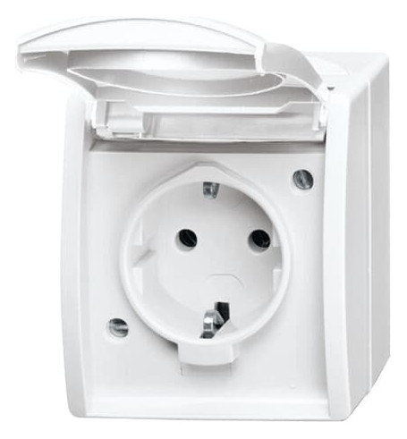 Busch-Jaeger 20EW-54 APWG ocean Aufputz Schuko 1-fach alpinweiß