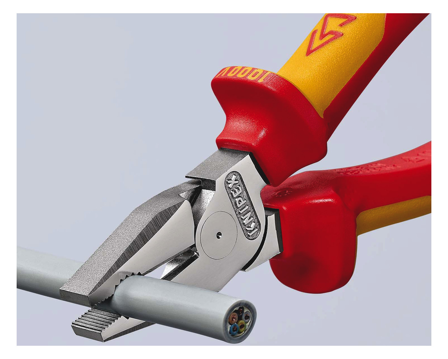 Knipex 0206225 Kraft-Kombizange 225mm verchromt Kunststoffhülle