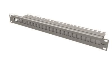 EasyLan CKVPL0101E fixLink Panel 19" 24 Port leer Tief 155mm RAL 7035 Keystone