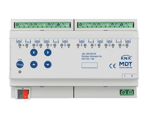 MDT JAL-0810D.02 Jalousieaktor 8fach 8TE REG 24VDC 8A MDT JAL-0810D.02 Jalousieaktor 8fach 8TE REG 24VDC 8A