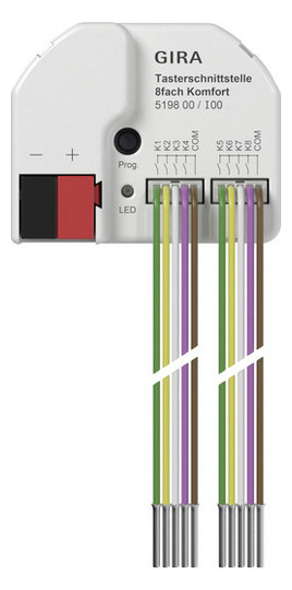 Gira 519800 Tasterschnittstelle 8-fach Komfort KNX Secure