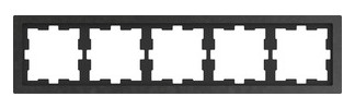 Merten MEG4050-6547 D-Life Stein Rahmen 5-fach Schiefer geschliffen