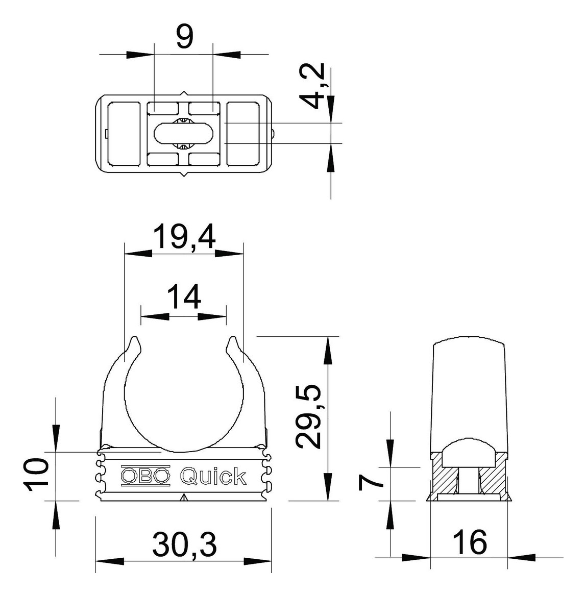 OBO 2149010 2955 M20 Quick-Schelle M20 PP lichtgrau RAL7035 OBO 2149010 2955 M20 Quick-Schelle M20 PP lichtgrau RAL7035