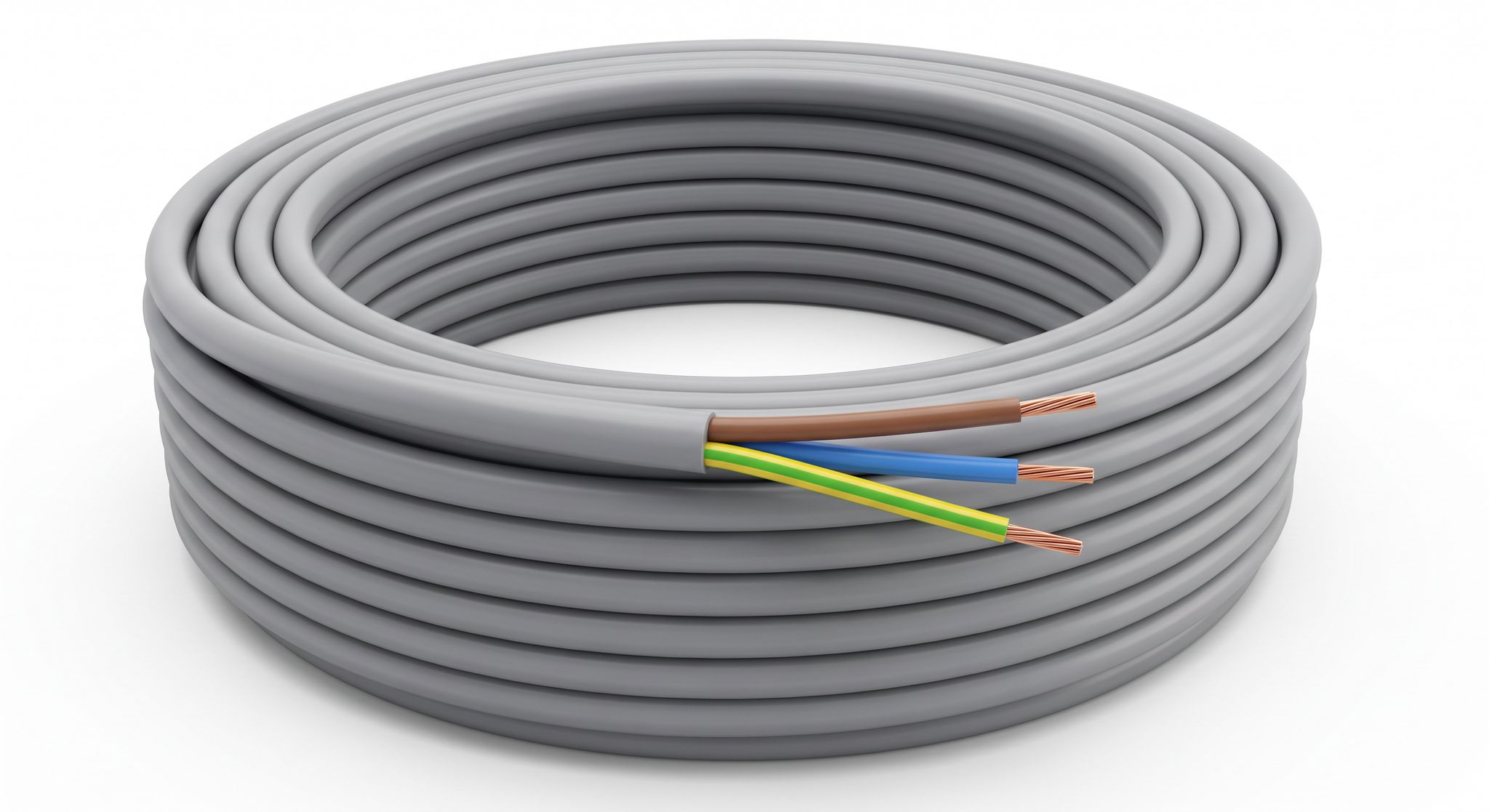 Mantelleitung NYM-J 3x1,5qmm grau 100m Ring Mantelleitung NYM-J 3x1,5qmm grau 100m Ring