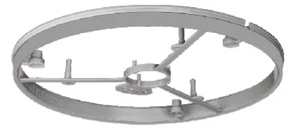  Kaiser 1293-84 Einbaugehäuse Frontring KompaX® Deckenauslass Ø 200 mm in Sichtbetonausführung 