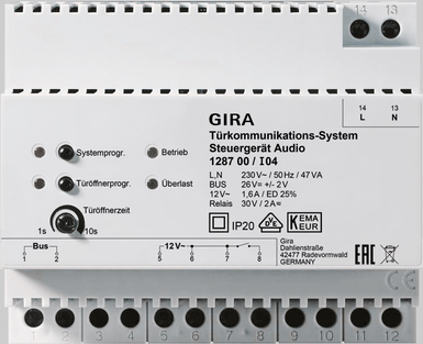 Gira 128700 Steuergerät Audio REG Gira 128700 Steuergerät Audio REG