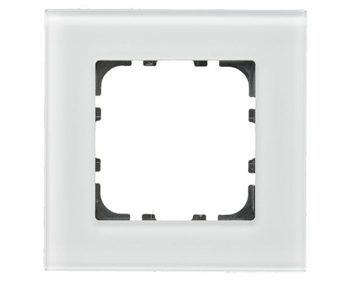 MDT BE-GTR1W.01 Glasrahmen 1-fach Weiß für 55mm Schalterprogramme