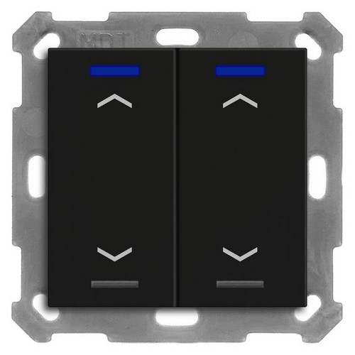 MDT BE-TAL550206.A1 KNX Taster Light 55 2-fach RGBW schwarz matt Jalousie MDT BE-TAL550206.A1 KNX Taster Light 55 2-fach RGBW schwarz matt Jalousie