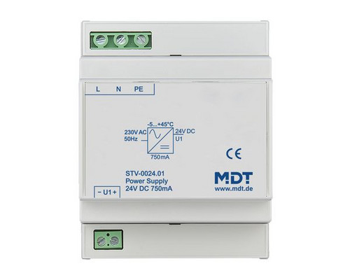MDT STV-0024.01 Spannungsversorgung 4TE REG 750mA 24VDC