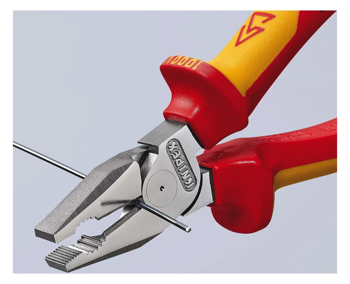 Knipex 0206225 Kraft-Kombizange 225mm verchromt Kunststoffhülle