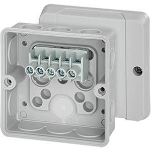 Hensel 62000265 DE9325 Abzweigkasten 5-polige Klemme bis 2,5qmm mit Elastischen Dichtmembranen