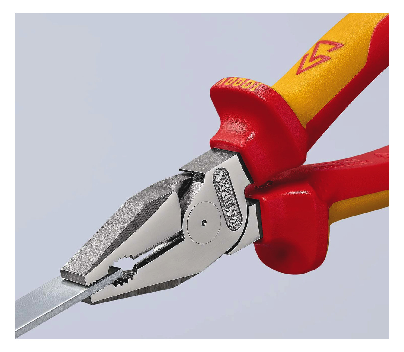 Knipex 0206225 Kraft-Kombizange 225mm verchromt Kunststoffhülle