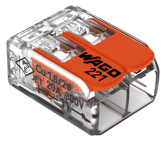 WAGO 221-412 COMPACT-Verbindungsklemme für alle Leiterarten max. 4 mm²