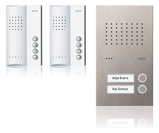 Ritto RGE1818425 Acero pur Audio-Set Freisprechstelle 2 WE edelstahl/weiß 