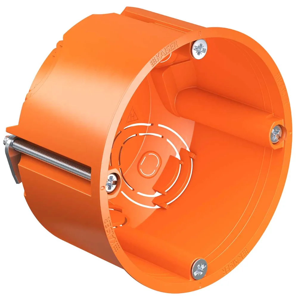 Kaiser 9063-02 Hohlwand Gerätedose, O-range®, mit Geräteschrauben, Tiefe 48 mm