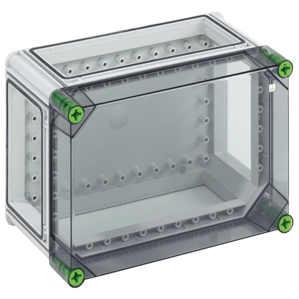 Spelsberg 01000101 Leergehäuse, 3 x Gehäuseverbinder (GGV), mit transparentem Deckel<br><b>Abmessungen: </b>320 x 220 x 179mm