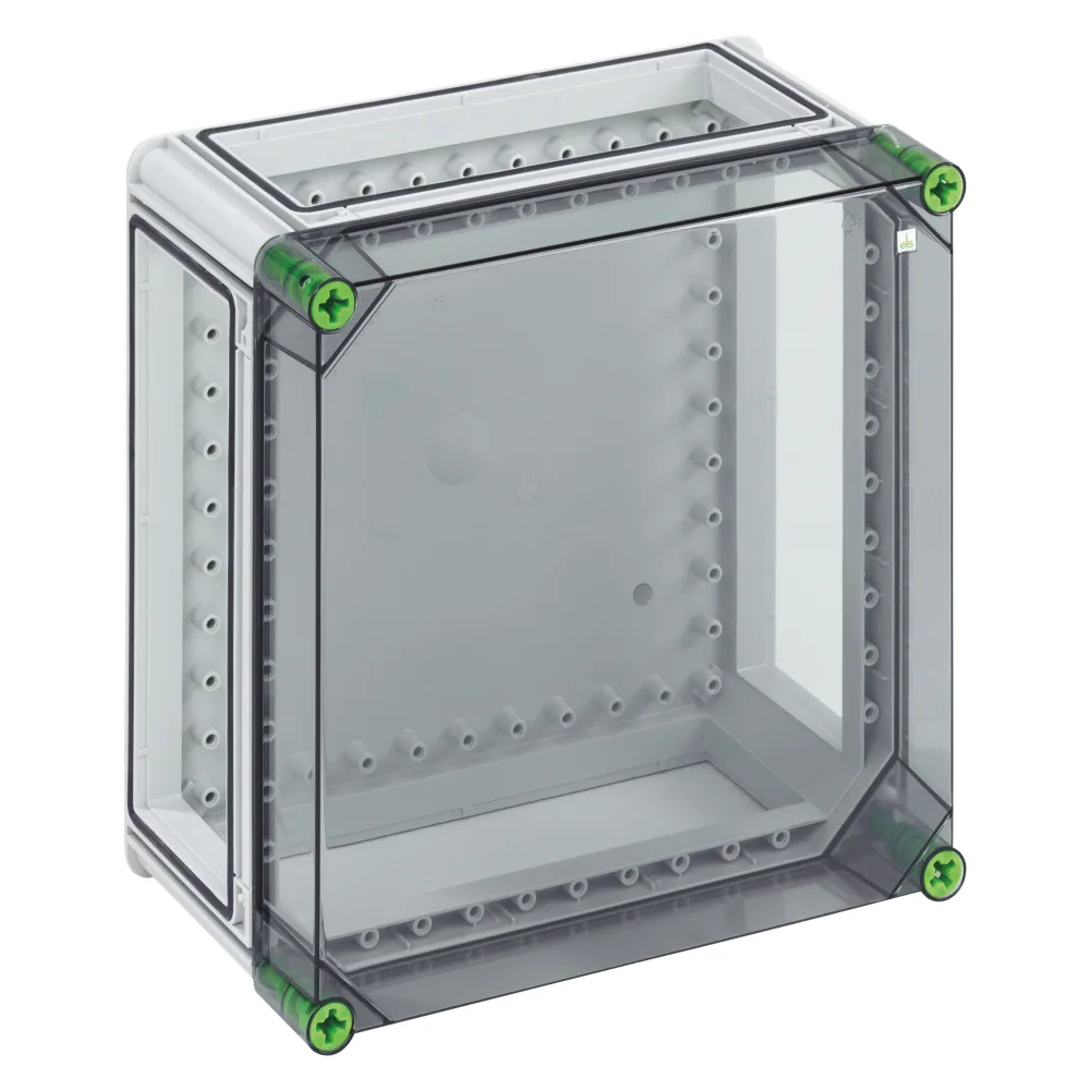 Spelsberg 01000201 Leergehäuse, 3 x Gehäuseverbinder (GGV), mit transparentem Deckel<br><b>Abmessungen: </b>320 x 320 x 179mm