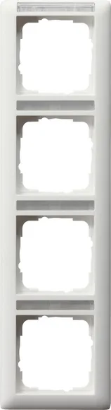 Gira 111427 Abdeckrahmen Gira Standard 55 mit Beschriftungsfeld Reinweiß seidenmatt