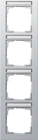 Gira 111425 Abdeckrahmen Gira E2 mit Beschriftungsfeld Farbe Farbe Alu (lackiert) alu