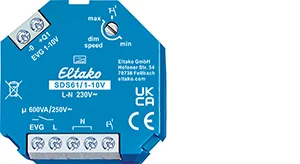 Eltako 61100800 1-10V-Steuer-Dimmschalter für EVG, 1 Schließer 600VA