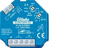 Eltako 61100801 Universal-Dimmschalter, Power MOSFET bis 400W, NPN-UC