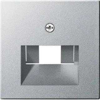 Gira 027026 Abdeckung für UAE/IAE (ISDN)-und Netzwerk-Anschlussdose Farbe ohne Beschriftungsfeld alu
