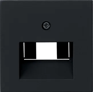 Gira 0270005 Abdeckung für UAE/IAE (ISDN)-und Netzwerk-Anschlussdose (lackiert) ohne Beschriftungsfeld schwarz matt