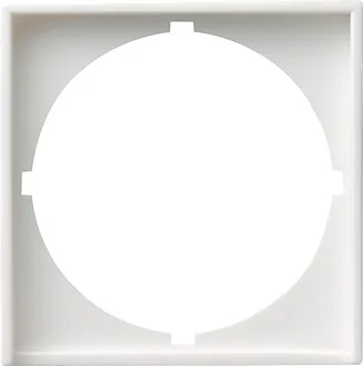 Gira 028103 Adapterrahmen mit rundem Ausschnitt für Geräte mit Abdeckung (50 x 50 mm) reinweiß glänzend
