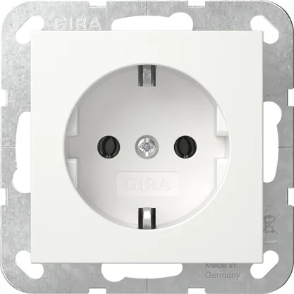 Gira 418827 SCHUKO-Steckdose 16 A 250 V~ System 55 reinweiß seidenmatt
