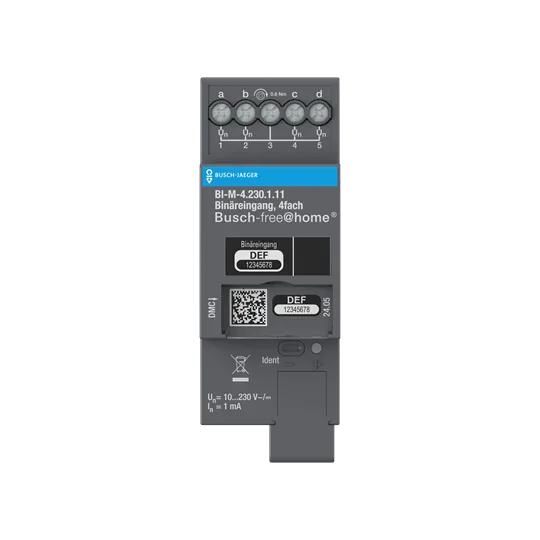 Busch-Jaeger 2CDG510016R0021 Binäreingang, 4fach REG für Busch-free@home®