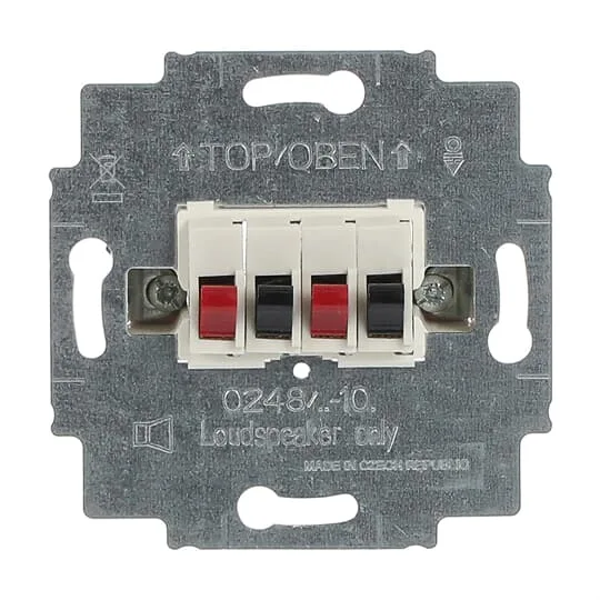 Busch-Jaeger 2CKA000230A0402 Stereo-Lautsprecher-Anschlussdose Mit Steckklemmen weiß