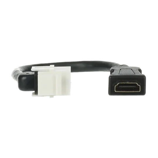 Busch-Jaeger 2CKA000230A0478 Kabelpeitsche HDMI-Keystone, Ausführung: gerade weiß