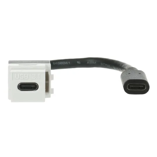 Busch-Jaeger 2CKA000230A0480 Kabelpeitsche Keystone Modular-Jack-Einsatz, Keystone USB-Stecker Ausführung: