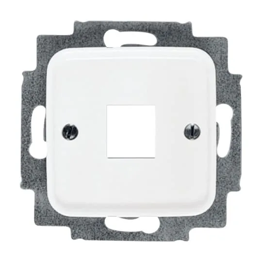 Busch-Jaeger 2CKA001753A3833 Zentralscheibe Modular-Jack-Einsatz, Keystone 1-fach Reflex SI alpinweiß