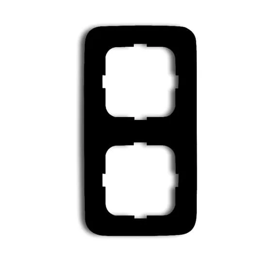 Busch-Jaeger 2CKA001725A1066 Abdeckrahmen 2-fach Reflex SI schwarz