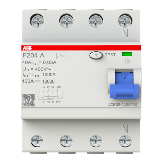 ABB 2CSF204101R1400 FI-Schutzschalter 4P Typ A 40A 30mA