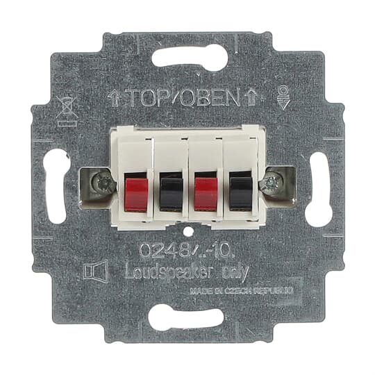 Busch-Jaeger 2CKA000230A0402 Stereo-Lautsprecher-Anschlussdose Mit Steckklemmen weiß