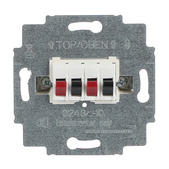Busch-Jaeger 2CKA000230A0403 Stereo-Lautsprecher-Anschlussdose Mit Steckklemmen alpinweiß