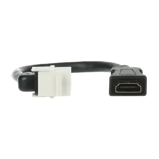 Busch-Jaeger 2CKA000230A0478 Kabelpeitsche HDMI-Keystone, Ausführung: gerade weiß