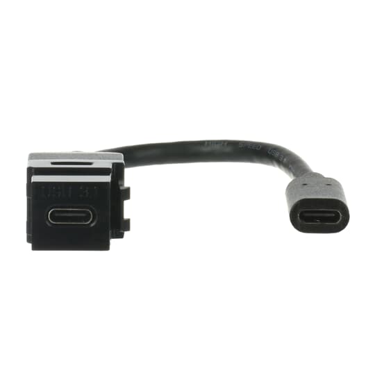 Busch-Jaeger 2CKA000230A0481 Kabelpeitsche Keystone Modular-Jack-Einsatz, Keystone USB-Stecker Ausführung: