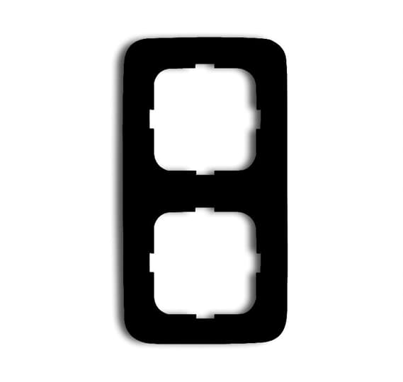 Busch-Jaeger 2CKA001725A1066 Abdeckrahmen 2-fach Reflex SI schwarz